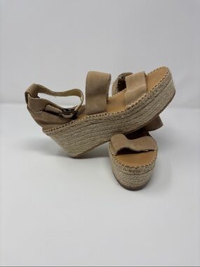 Soludos Womens Tan Espadrille Platform Sandals 8.5